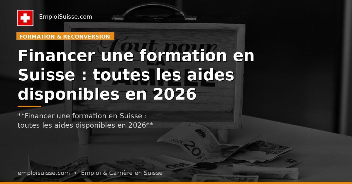 Financer une formation en Suisse : toutes les aides disponibles en 2026