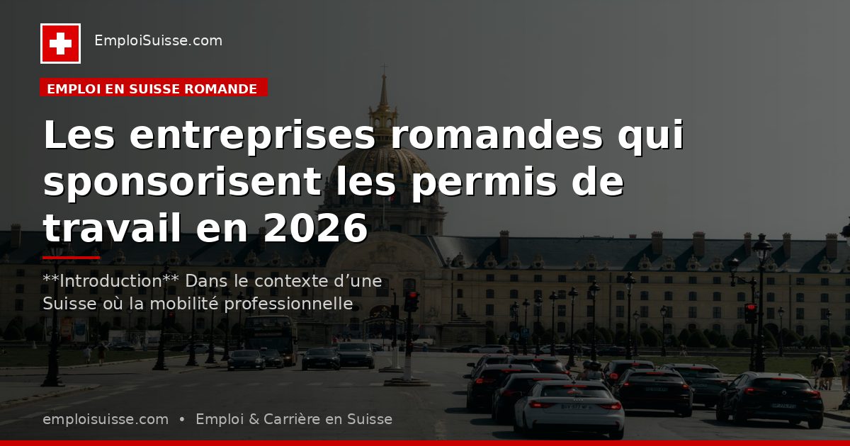 Les entreprises romandes qui sponsorisent les permis de travail en 2026