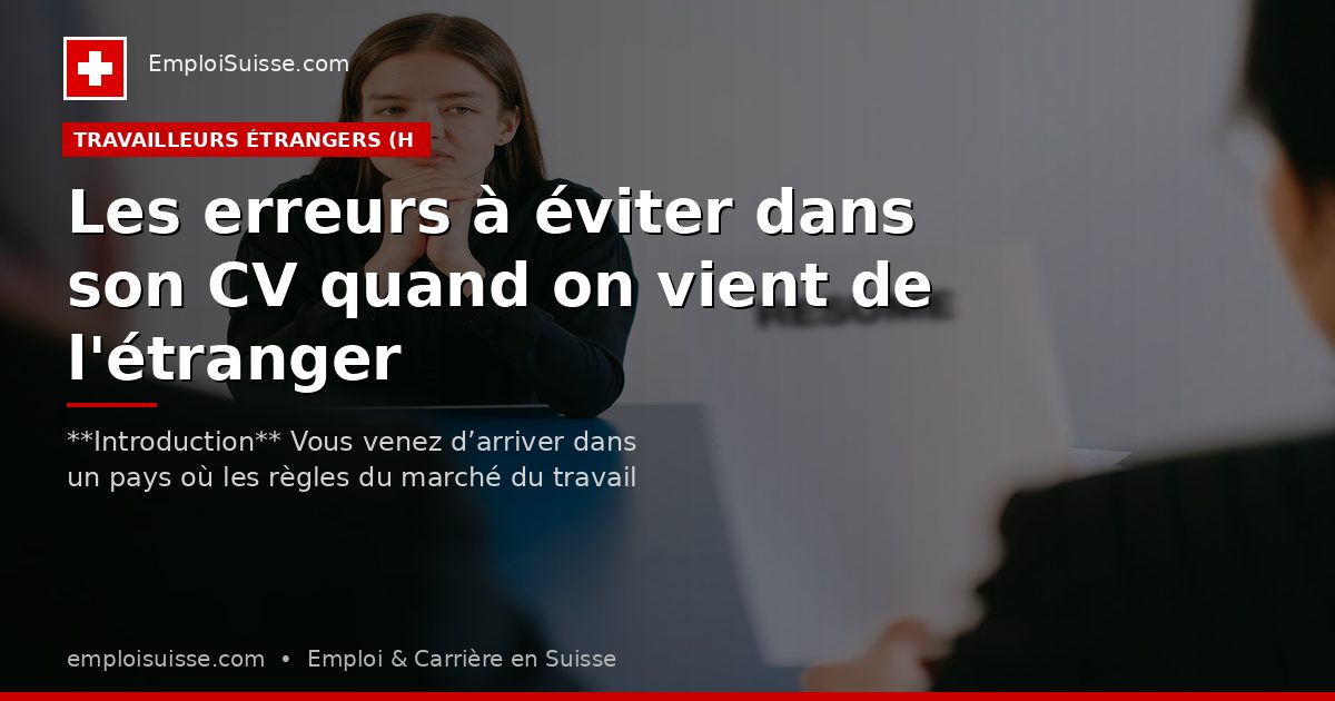 Les erreurs à éviter dans son CV quand on vient de l'étranger