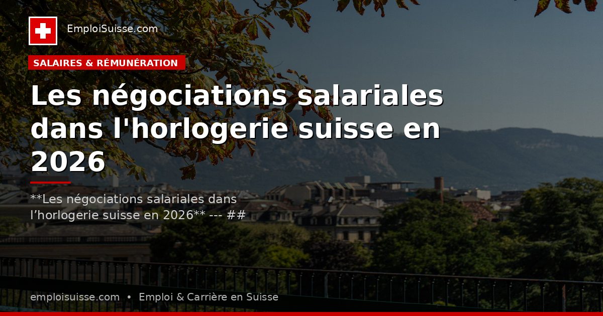 Les négociations salariales dans l'horlogerie suisse en 2026
