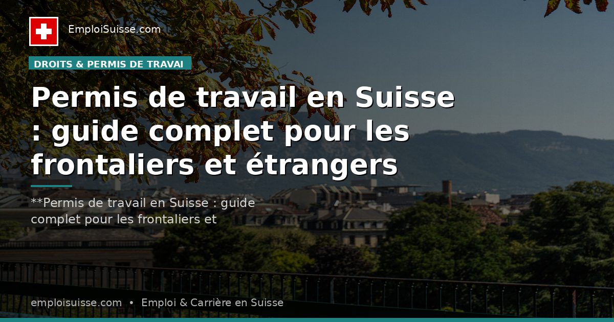 Permis de travail en Suisse : guide complet pour les frontaliers et étrangers