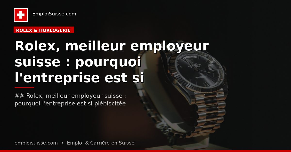 Rolex, meilleur employeur suisse : pourquoi l'entreprise est si plébiscitée