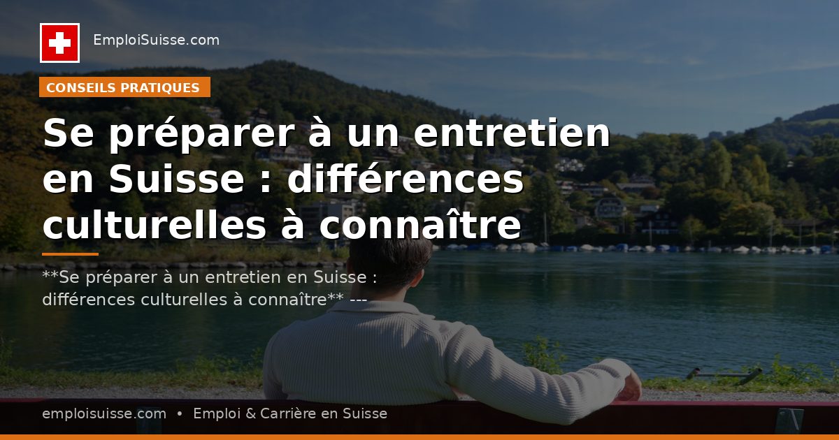 Se préparer à un entretien en Suisse : différences culturelles à connaître