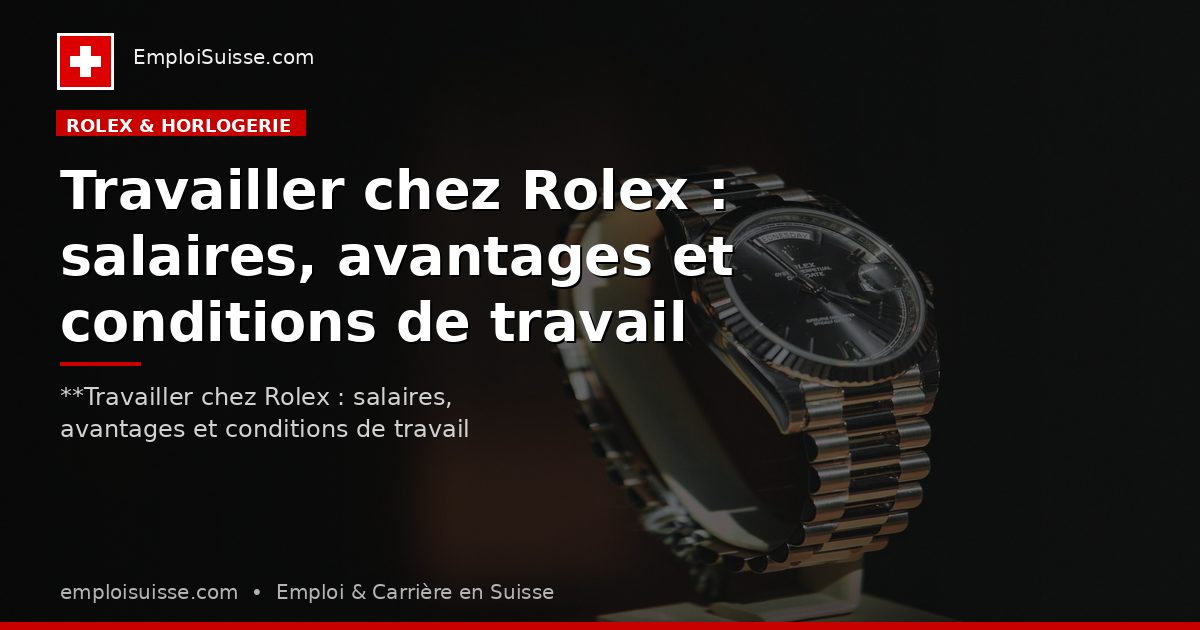 Travailler chez Rolex : salaires, avantages et conditions de travail révélés