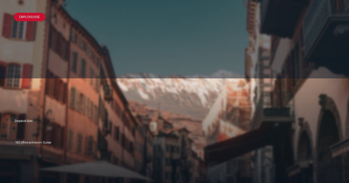 Ville de Sion en Suisse - offres d'emploi