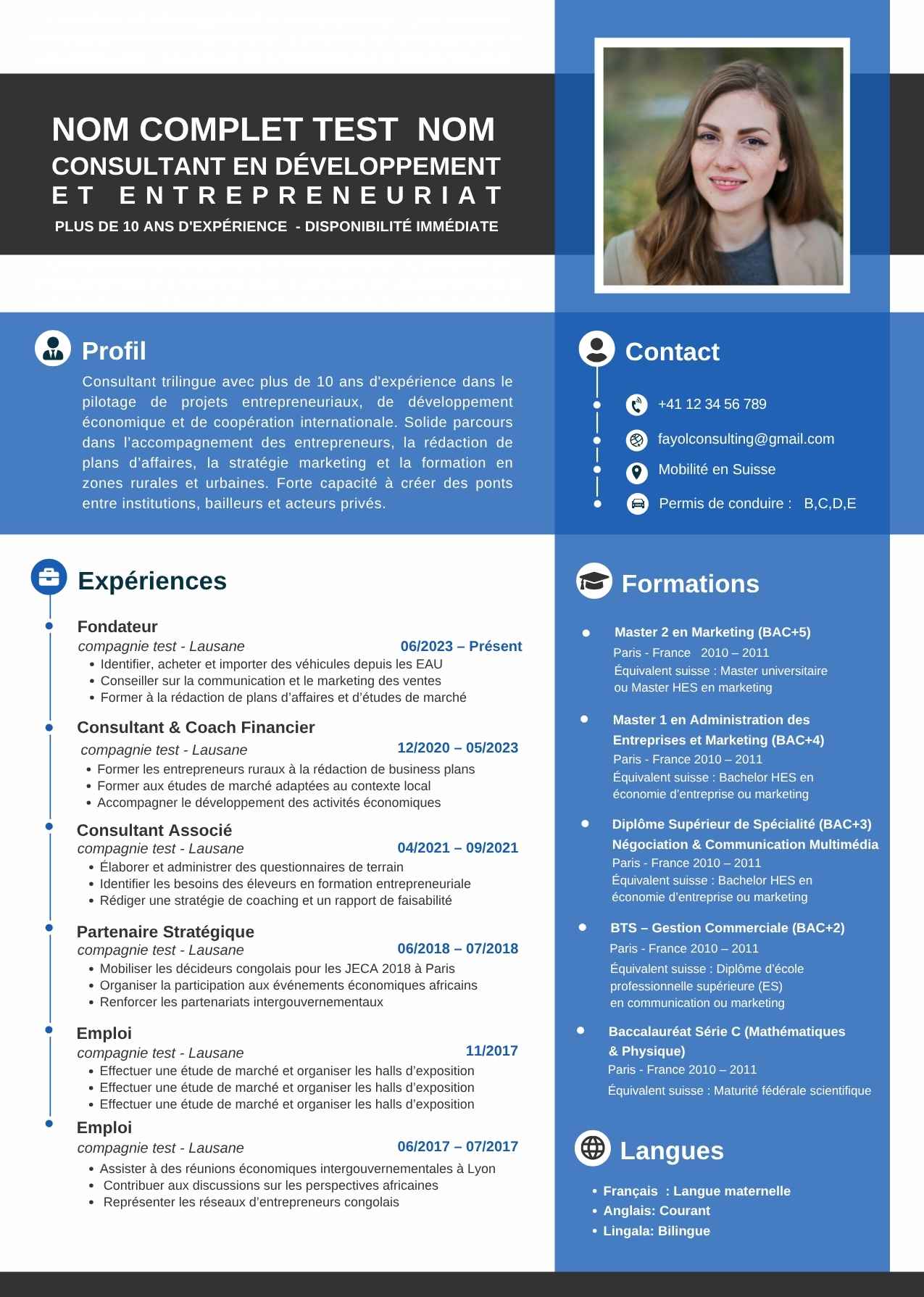 Design CV Moderne