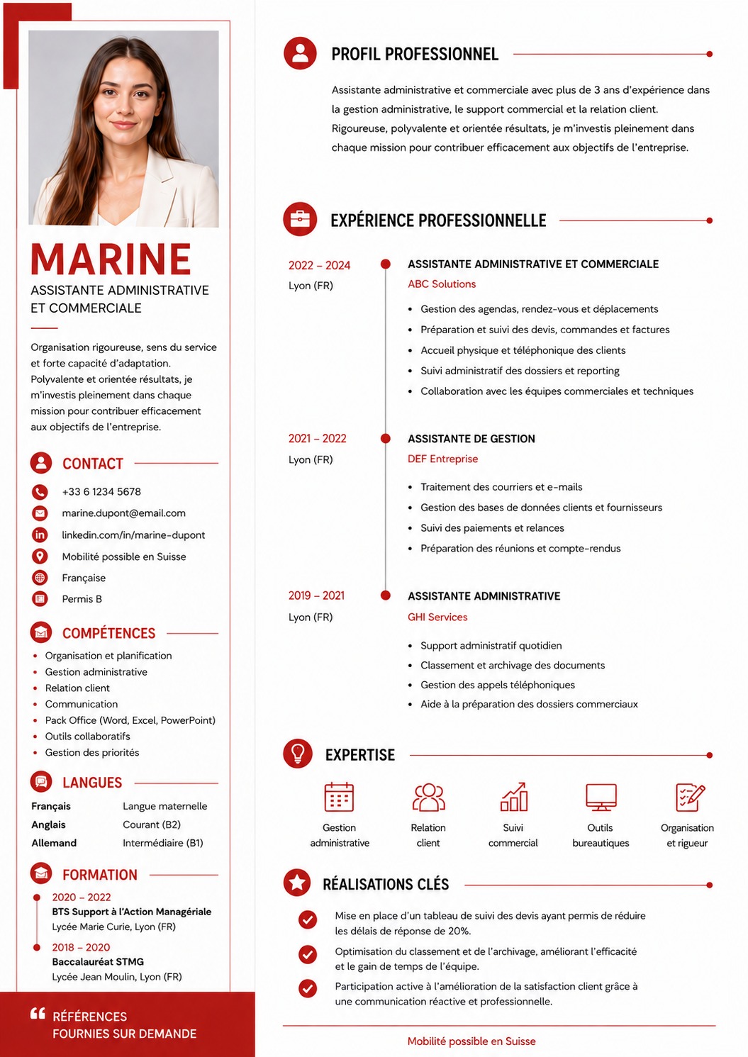 Design CV Rouge CH