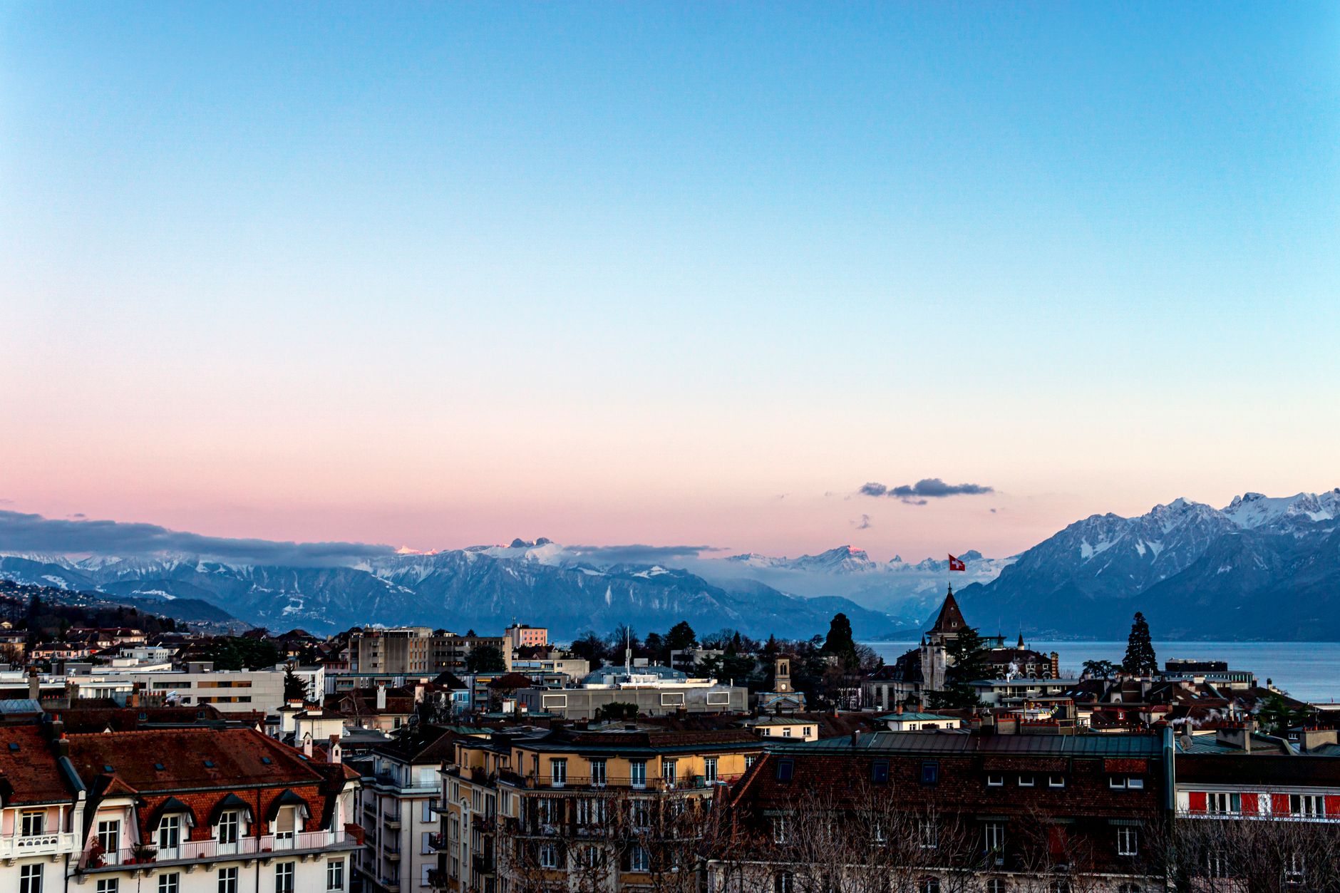 Ville de Lausanne en Suisse - paysage urbain et architecture