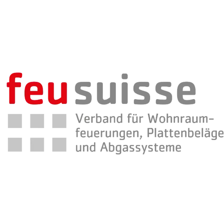 Logo Genossenschaft feusuisse, Verband für Wohnraumfeuerungen, Plattenbeläge und Abgassysteme
